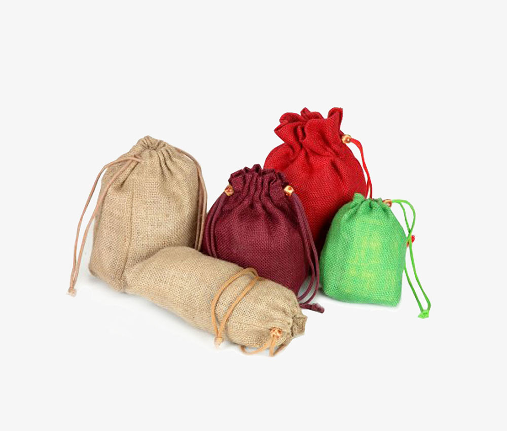 Drawstring Jute Pouches Gift Bags Favours
