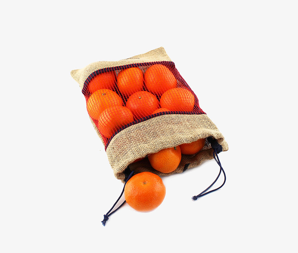Eco Friendly Jute Packaging Fruit Drawstring Storage Bag