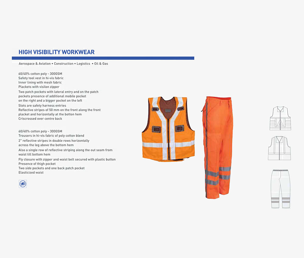 High vis Workwear Vest Trousers Poly Cotton