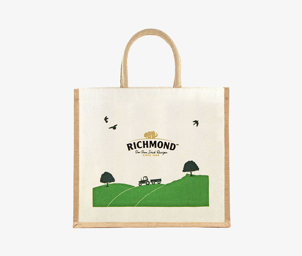 Printed Promotional Jute Bag Canvas Body