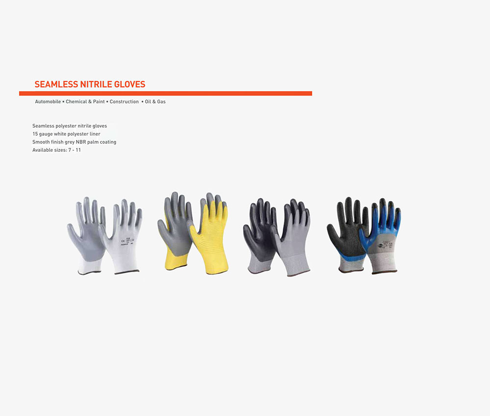 Seamless Nitrile Gloves Workwear Supplier